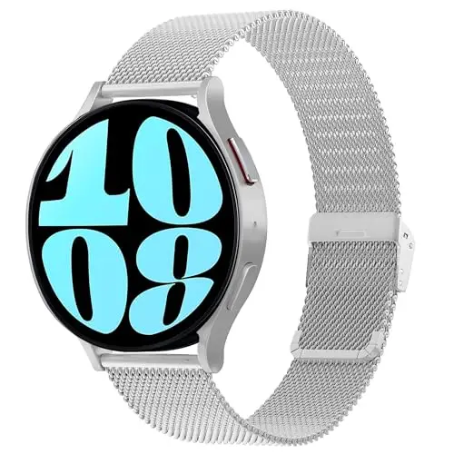 AidorMax Cinturino 20 mm in Acciaio Inossidabile a Maglia Sottile, Cinturini di Ricambio Regolabili a Sgancio Rapido miniatura 2