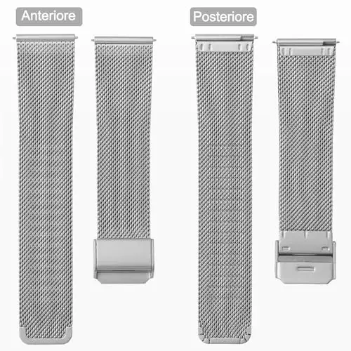 AidorMax Cinturino 20 mm in Acciaio Inossidabile a Maglia Sottile, Cinturini di Ricambio Regolabili a Sgancio Rapido miniatura 3