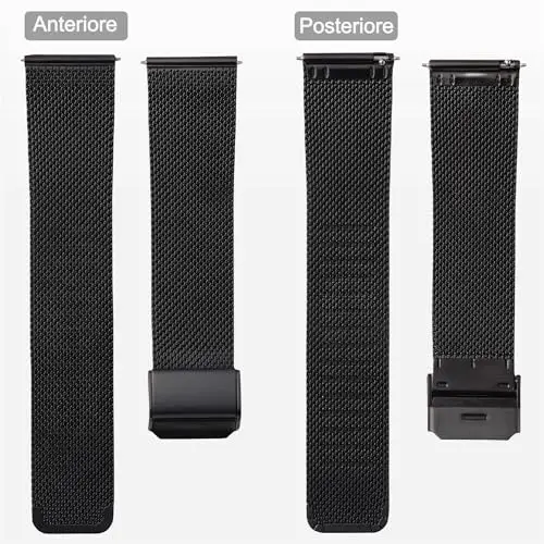 AidorMax Cinturino 22 mm in Acciaio Inossidabile a Maglia, Cinturini di Ricambio Regolabili a Sgancio Rapido per miniatura 3