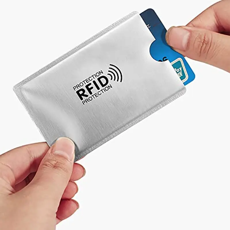 Aidqxbaoer Custodie Blocco RFID, 6 Pezzi Custodie per Carte di Credito e Carte di Debito Protezione Carta di Credito Contactless Protezione RFID e NFC miniatura 3