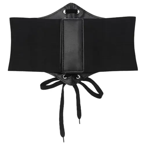AIDUCHO Corsetto Donna Stringivita, Bustino in Vita per Abiti, Decorazione del Costume di Halloween, Nero, S miniatura 2