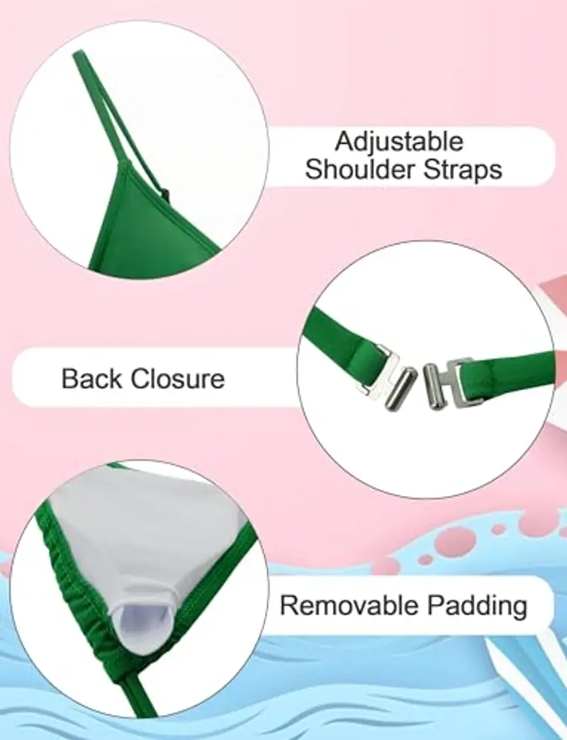 AIEOE Ragazze Bikini Set con Gonna 3 Pezzi Costume da Bagno Estivo Bambina Tie-Dye Hawaiano Nuoto Mare Spiaggia per 14 Anni Verde B miniatura 3