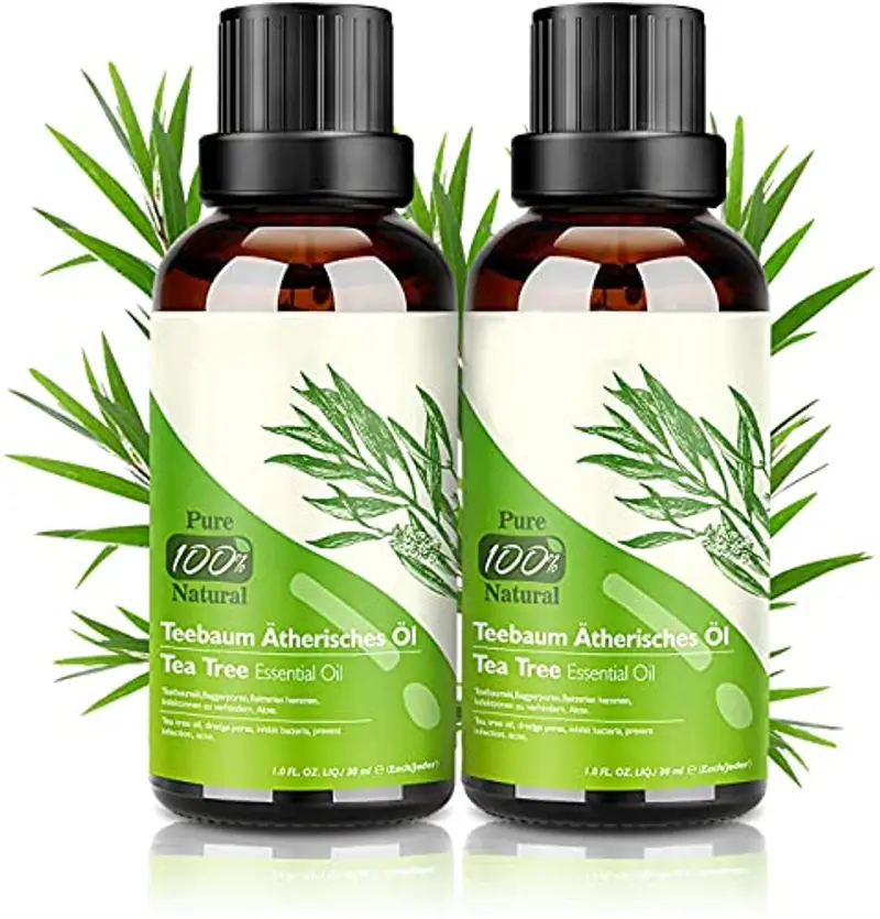 Aifanciey Tea Tree Oil Puro 100% Olio Essenziale Tea Tree 2 PACK - Olio di Acne Olio Essenziale di Albero del Tè Naturale Anti Acne e Brufoli Aromaterapia 30ML