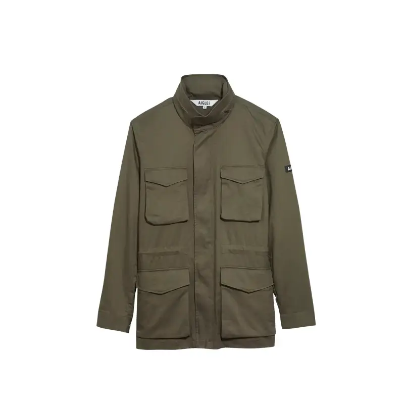 Giacca impermeabile sahariana con cappuccio ripiegabile Aigle