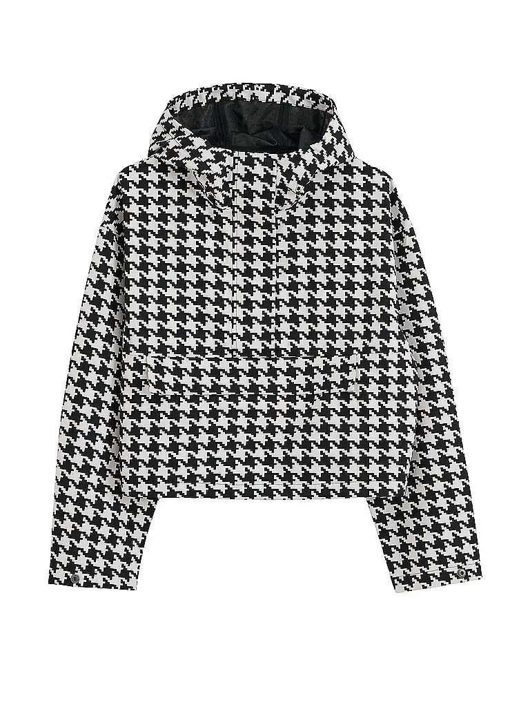 Giacca cropped impermeabile da donna nero | M