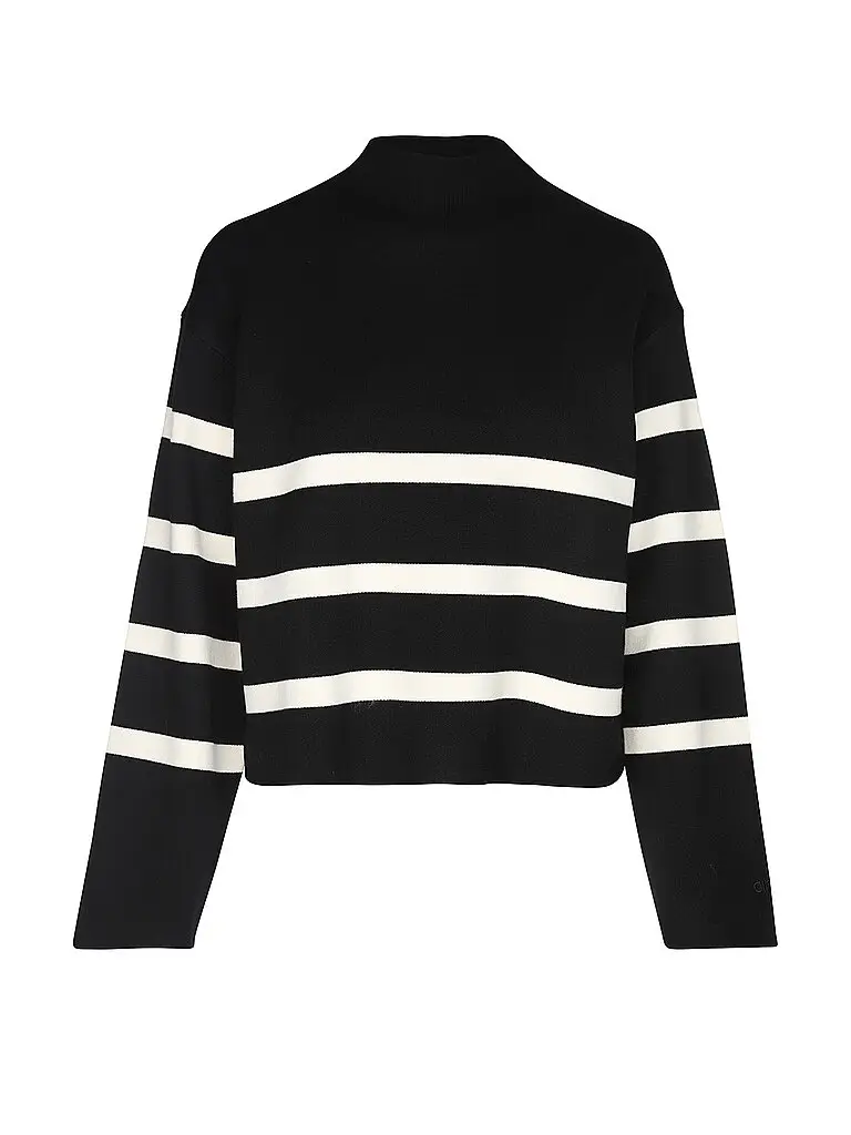 Maglione da donna Perfekt Knit Stripe nero | XS