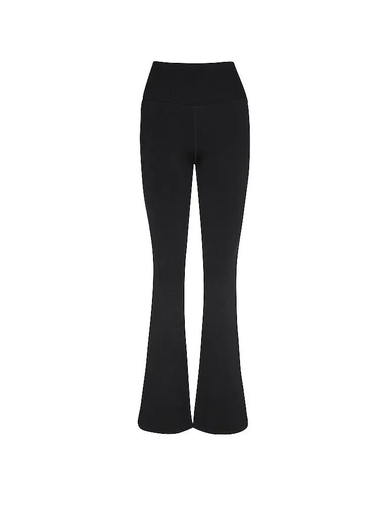 Pantaloni da donna Shape Seamless Flare nero | XS
