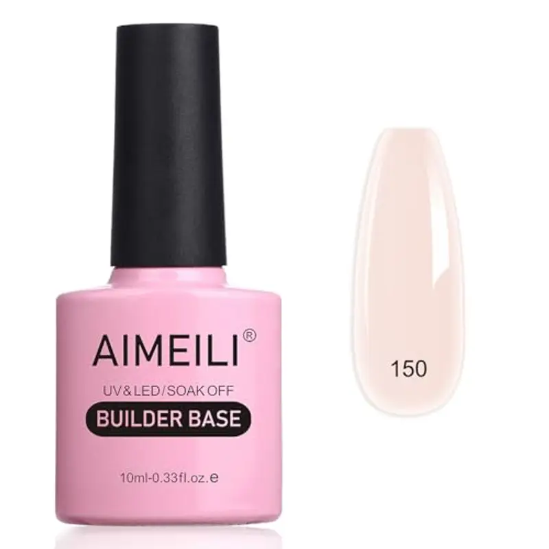 AIMEILI 8 in 1 Builder Base Gel Unghie Gel Ricostruzione Unghie Smalto Semipermanente Nude per Unghie in UV LED Soak Off Gel Colori - (150) 10ML