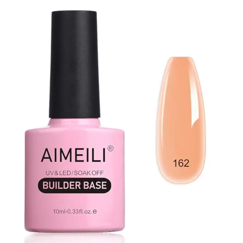 AIMEILI 8 in 1 Builder Base Gel Unghie Ricostruzione Semipermanente Lattiginoso per UV LED Soak Off - (162) 10ML