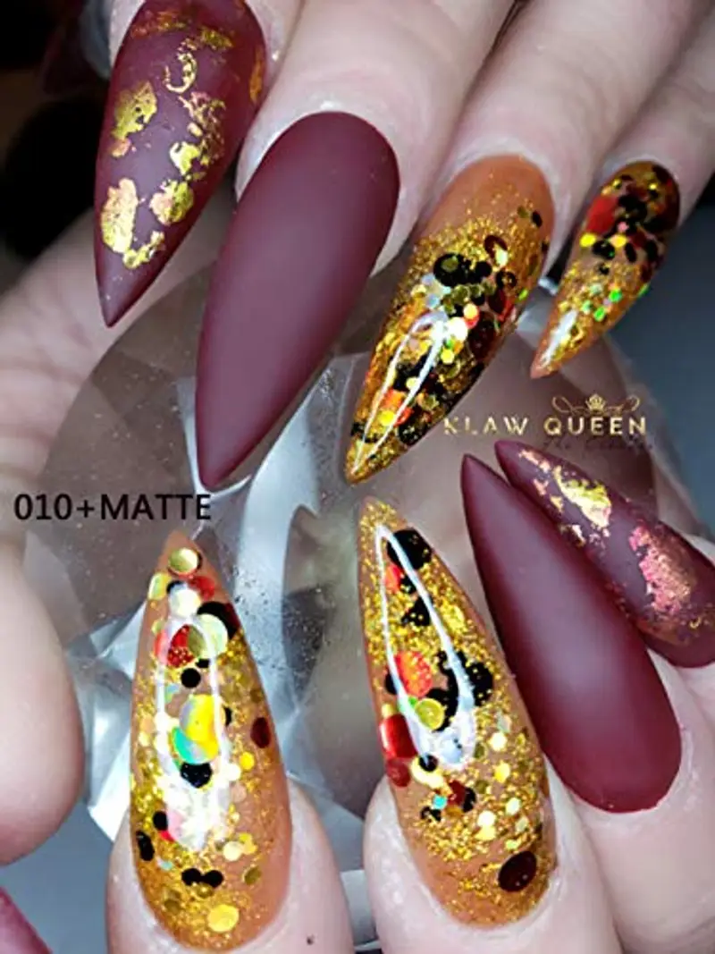 AIMEILI Matt Top Coat Opaco Smalto Semipermente per Manicure Smalti per Unghie in Gel Soak Off UV LED 10ml miniatura 2