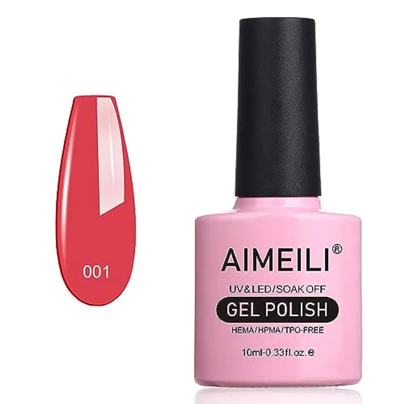 AIMEILI Smalto Semipermente per Manicure Smalti per Unghie in Gel Soak Off UV LED - Tropix Tropical Punch (001) 10ml