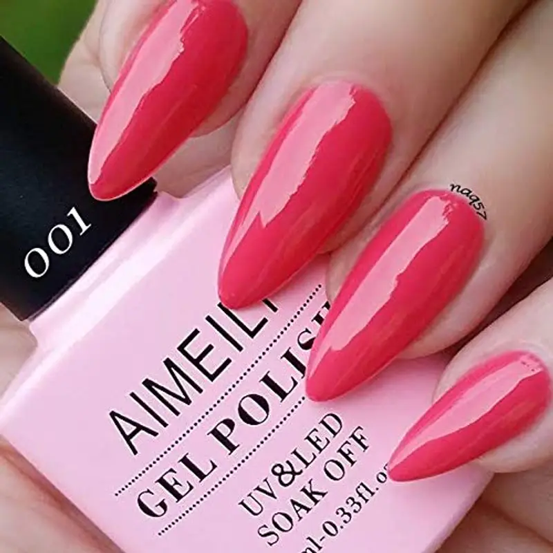 AIMEILI Smalto Semipermente per Manicure Smalti per Unghie in Gel Soak Off UV LED - Tropix Tropical Punch (001) 10ml miniatura 2
