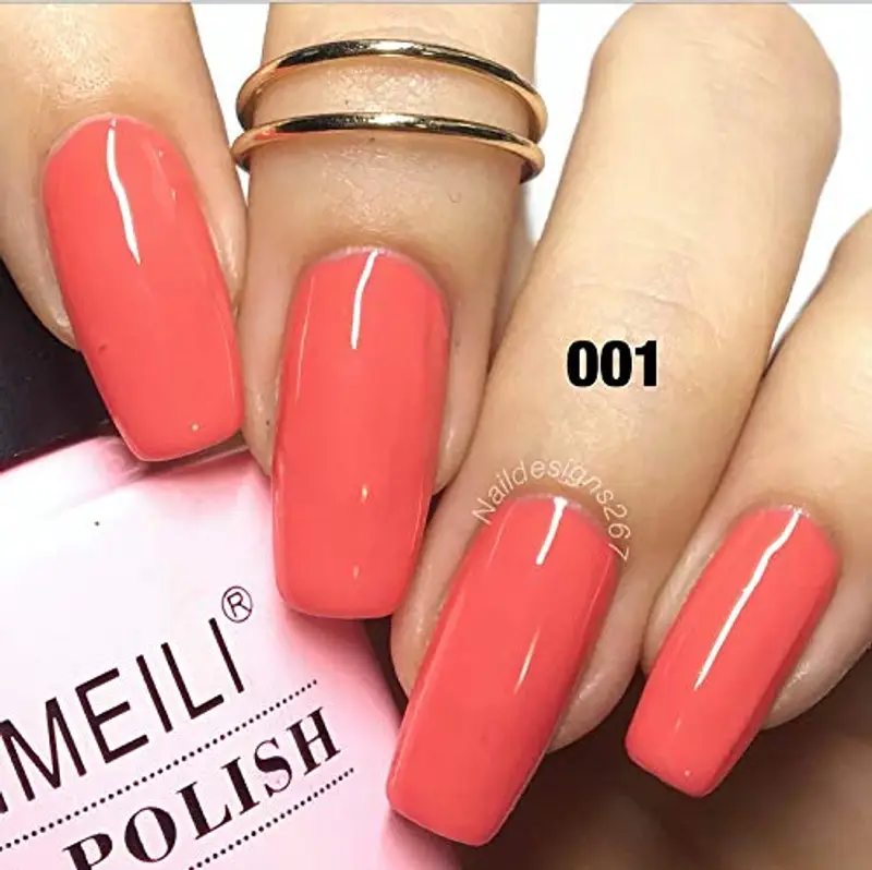 AIMEILI Smalto Semipermente per Manicure Smalti per Unghie in Gel Soak Off UV LED - Tropix Tropical Punch (001) 10ml miniatura 3