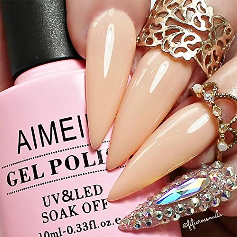 AIMEILI Smalto Semipermente per Unghie in Gel UV LED Smalti per Unghie Colori per Manicure Nudo - Soft Pink (036) 10ml miniatura 2