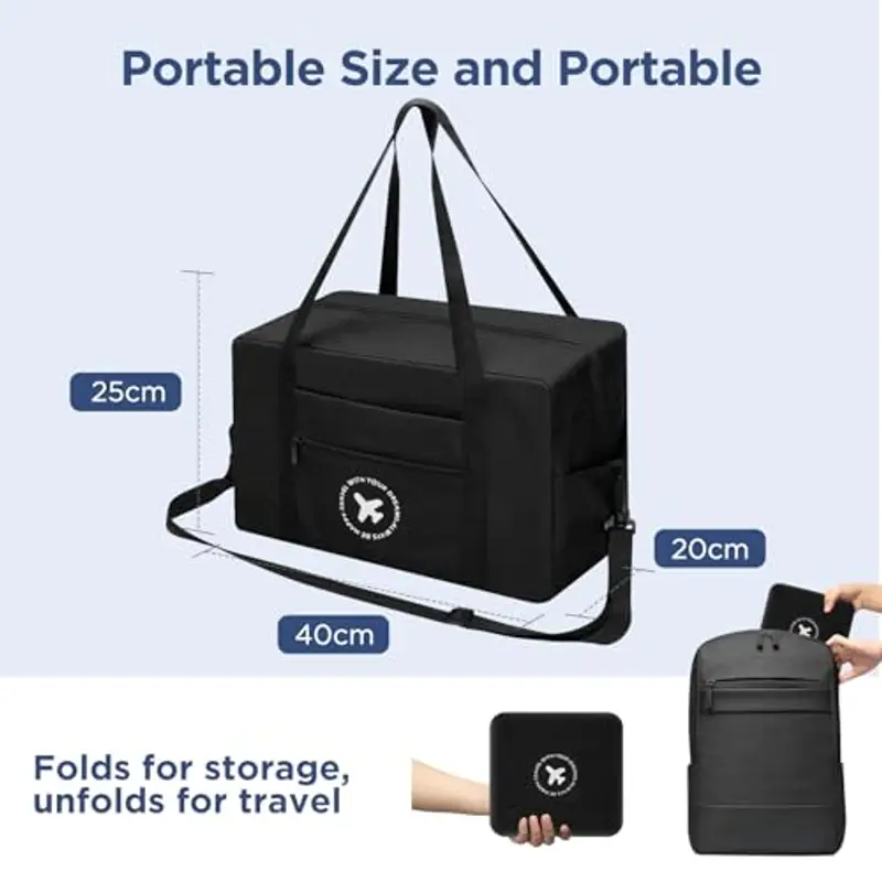 AiQInu Borsone da viaggio Nero 2328546 miniatura 2