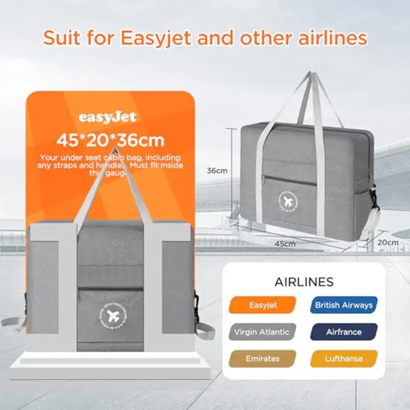 AiQInu Borsone da viaggio Grigio 2328545 miniatura 2