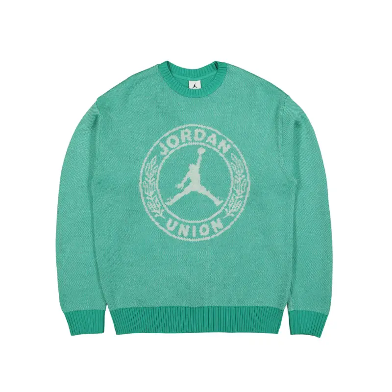 Nike Air Jordan x Union Crew Sweat Kinetic Green & White - DV7355-348 - XS
