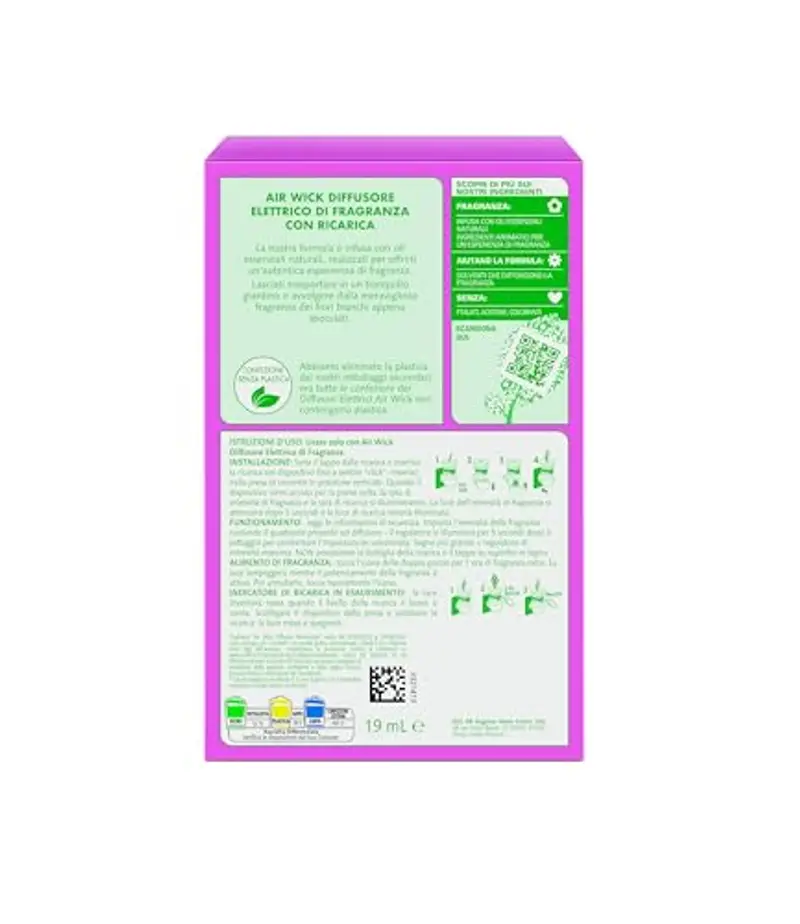 Air Wick Diffusore Elettrico di Oli Essenziali, 1 Diffusore completo gadget, 1 Ricarica per Diffusore Elettrico alla Fragranza Peonia Bianca e Gelsomino miniatura 3