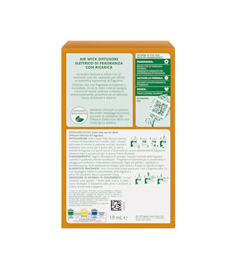 Air Wick Diffusore Elettrico di Oli Essenziali, 1 Diffusore completo gadget, 1 Ricarica per Diffusore Elettrico, Fragranza Dolce Vaniglia e Burro di Karitè miniatura 3