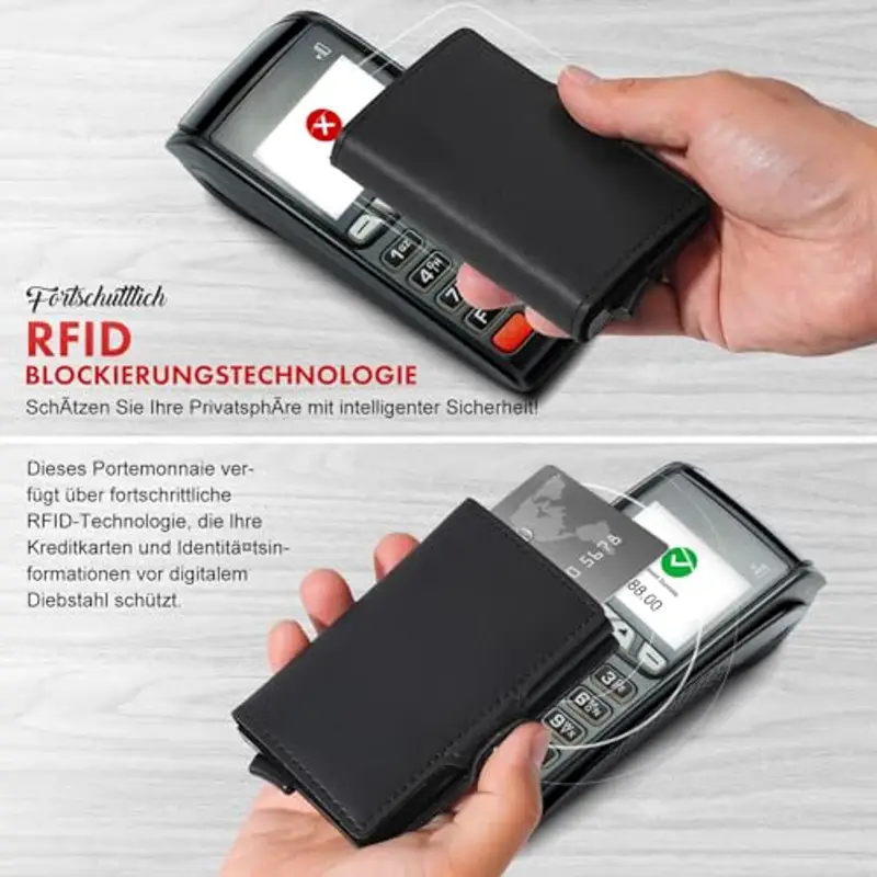 AISIR Porta carte di credito Uomo Nero 943389 miniatura 3