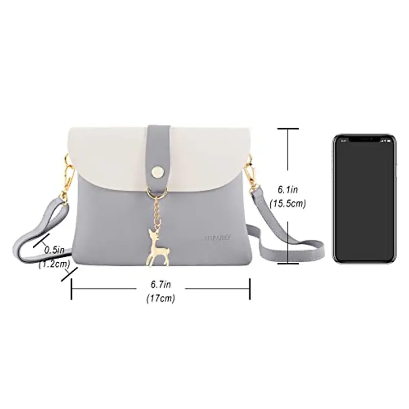 AISPARKY Borsa a tracolla Grigio 2296402 miniatura 3