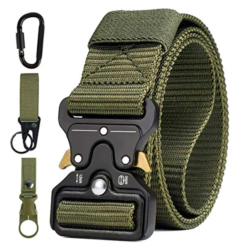 AivaToba Cintura Tattica Uomo Heavy Duty Nylon Cintura Militare Esercito con Fibbia in Metallo a Sgancio Rapido per