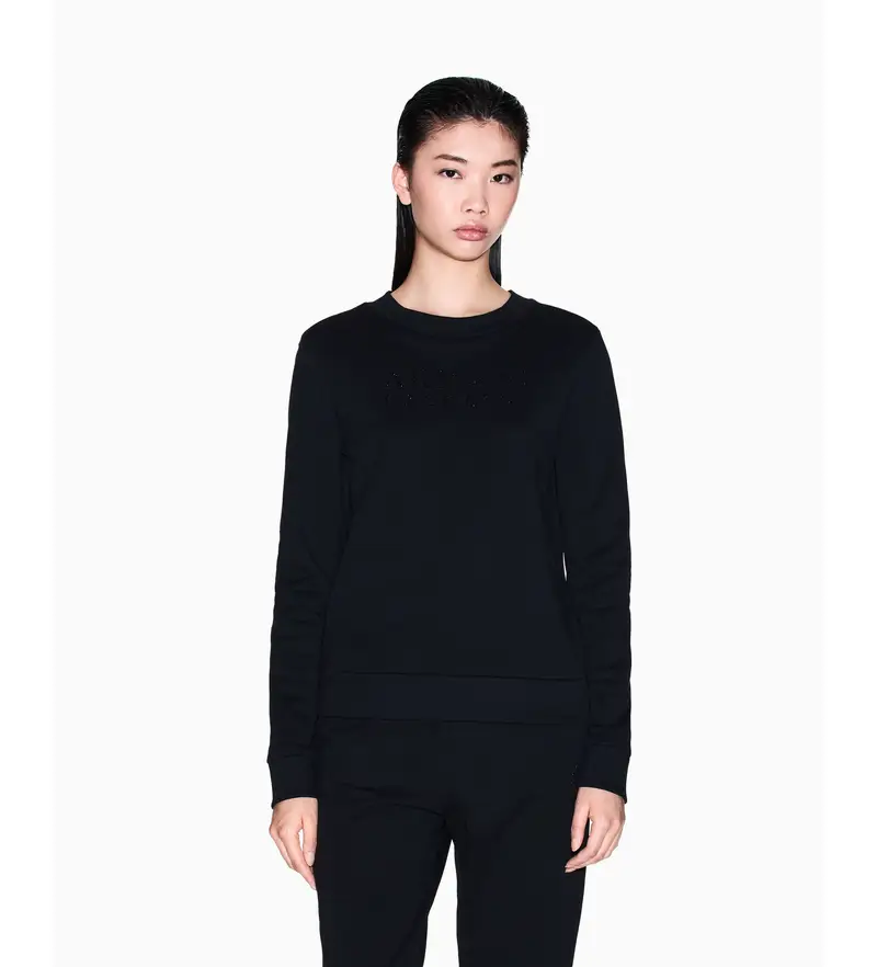 per donna. XW000985AF14284UC001 Felpa nera Spark (XS), Nero, Casual, Cotone, Manica lunga