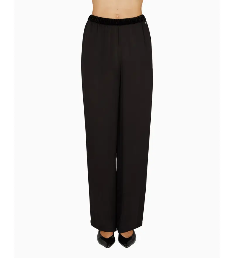 per donna. XW001472AF16121UC001 Pantaloni neri a vita alta (XS), Nero, Casual, Viscosa