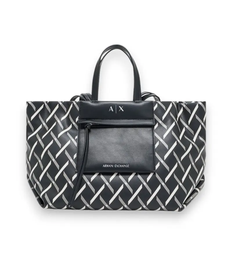 per donna. XW001538AF17255MC043 Borsa con stampa nera (OSFA), Nero, Casual, Poliestere Pelle