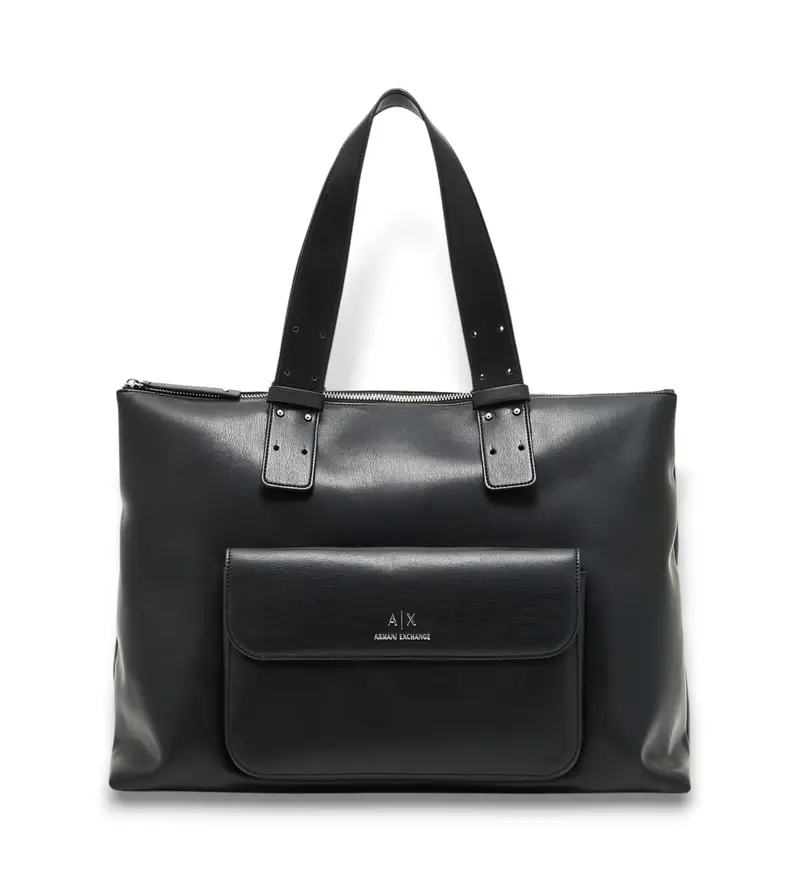 per donna. XW002126AF12589UC001 Borsa con tasca esterna nera (OSFA), Nero, Casual, Poliestere Pelle