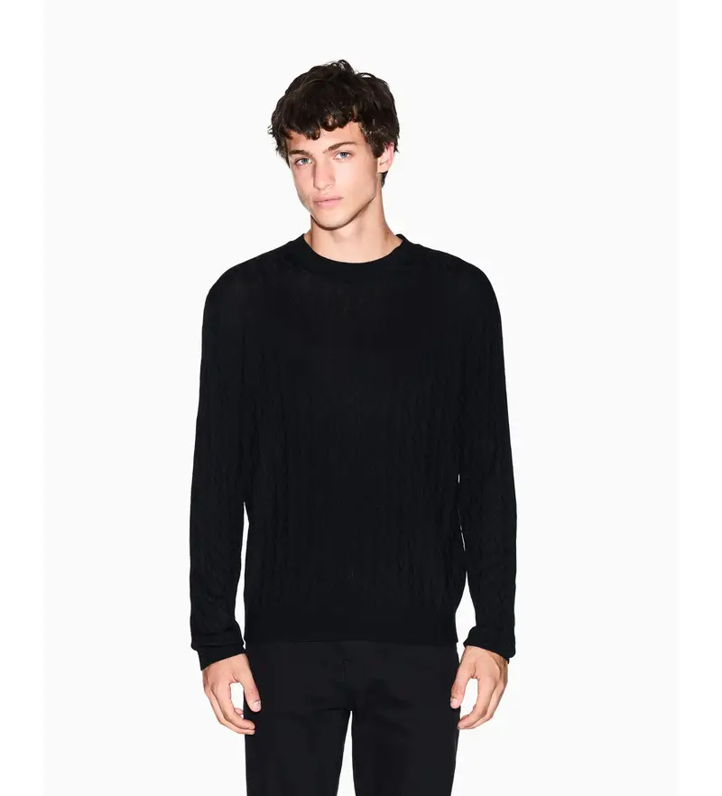 per uomo. XM000878AF11982UC001 Maglia con logo nero (L), Casual, Lana