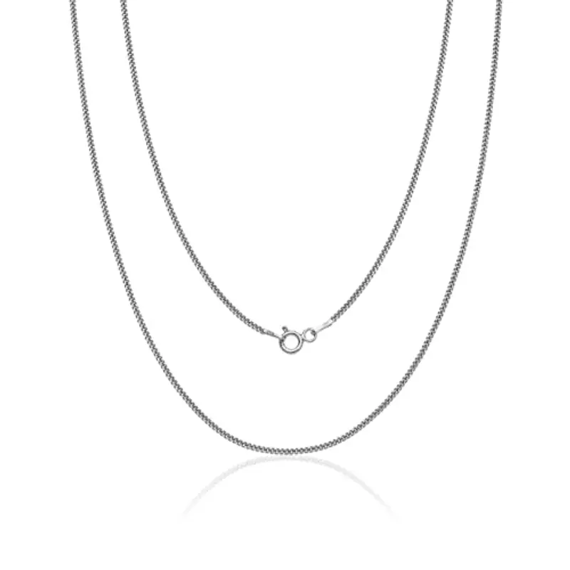 Aka Gioielli® - Collana Bambini in Argento Sterling 925 Rodiato - Catenina Maglia Grumetta 1.3 mm miniatura 3