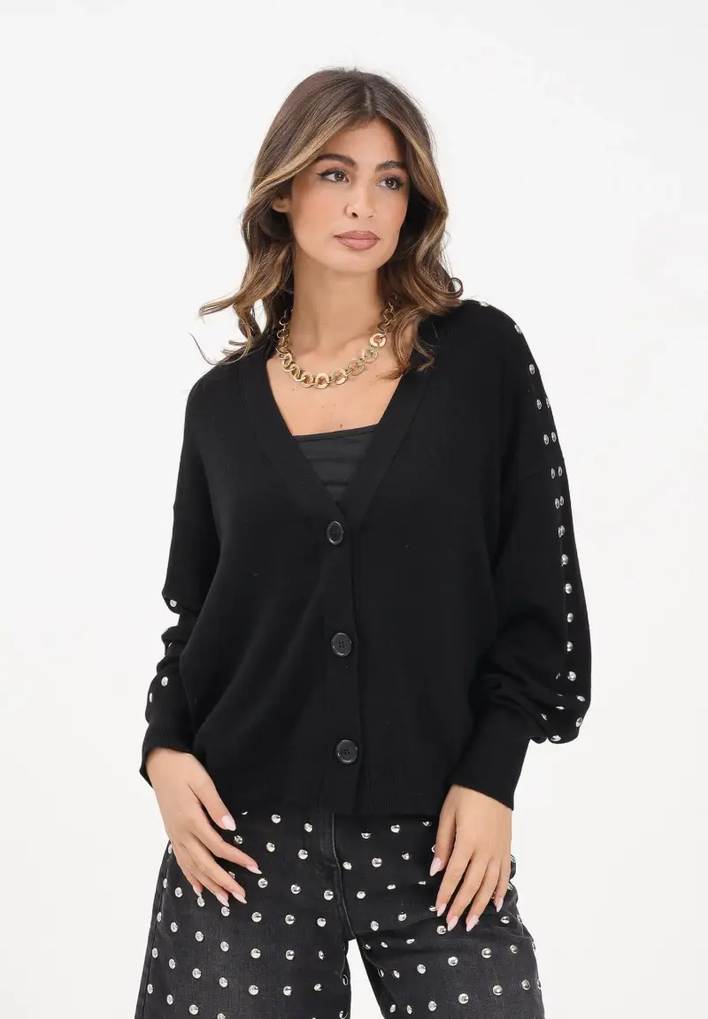 AKEP Cardigan Donna Nero 3176500 miniatura 2