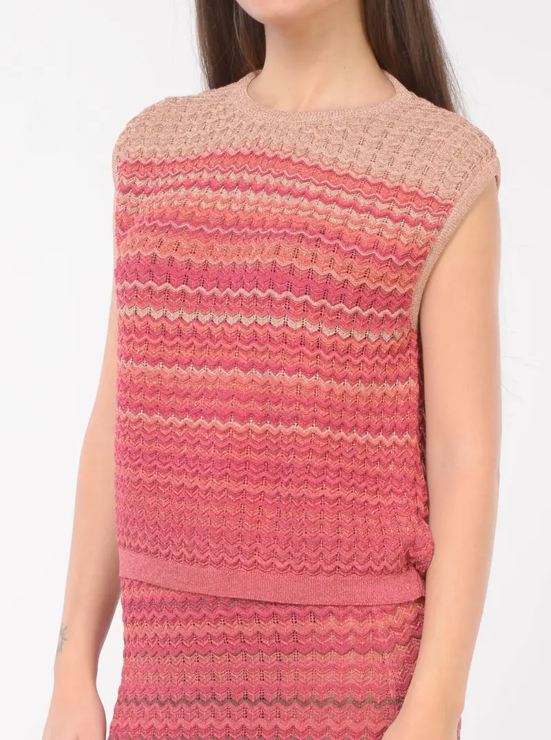 gilet da donna Akep in maglia degrade VIOLA