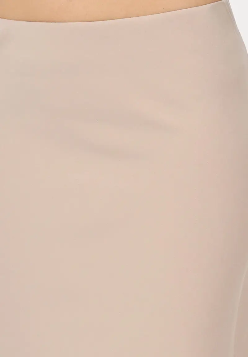 Gonna lunga beige da donna miniatura 3