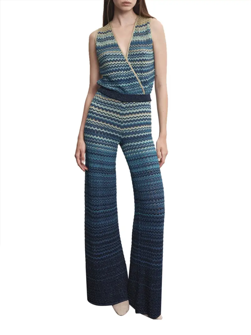 jumpsuit akep in maglia degrade da donna - multicolore