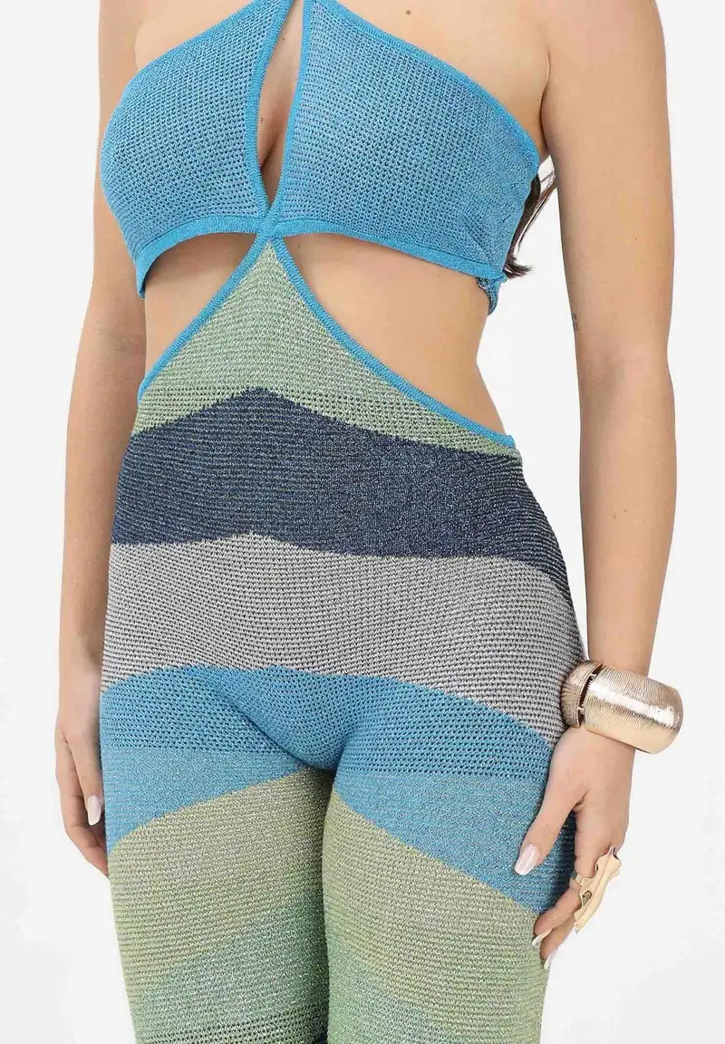 Tuta multicolore da donna con lavorazione sfumata miniatura 3