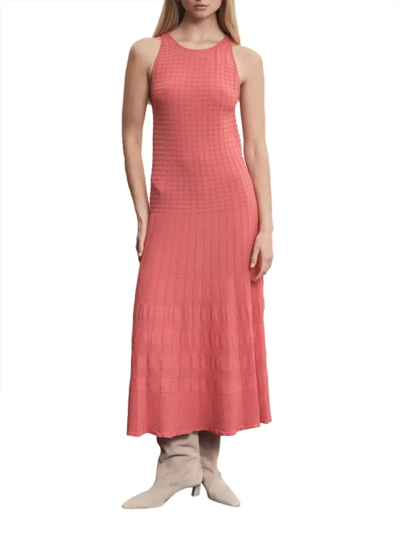 vestito longuette akep da donna - rosso