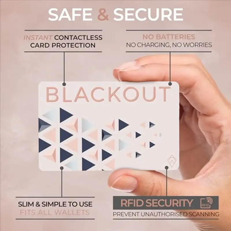 AKIELO BLACKOUT RFID Protection Card – Scheda Blocco RFID Anti-Frode Ultra Sottile – Proteggi Carte di Credito Contactless – Porta Carte con Protezione (Edizione Rosa – 2 Pezzi) miniatura 2