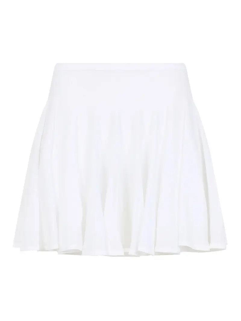 Mini gonna da skater Bianco