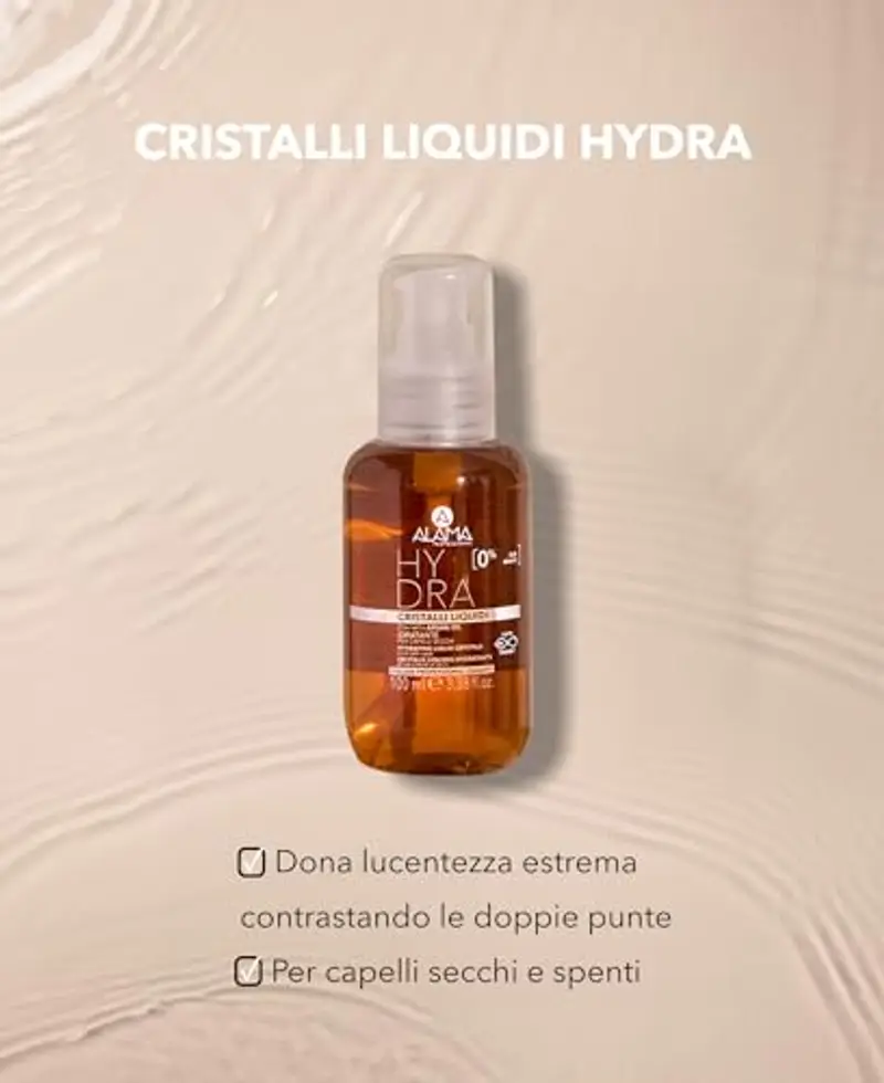 Alama Professional Hydra Cristalli Liquidi Idratanti per Capelli Secchi, Ambra, 100 ml miniatura 3