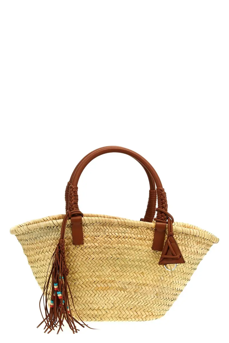 Borsa A Mano Icon Palm Leaf Big Marrone