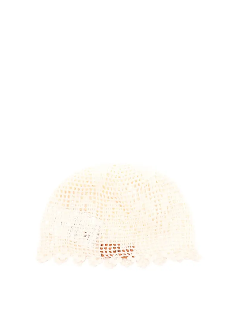 Cappello all uncinetto Beige