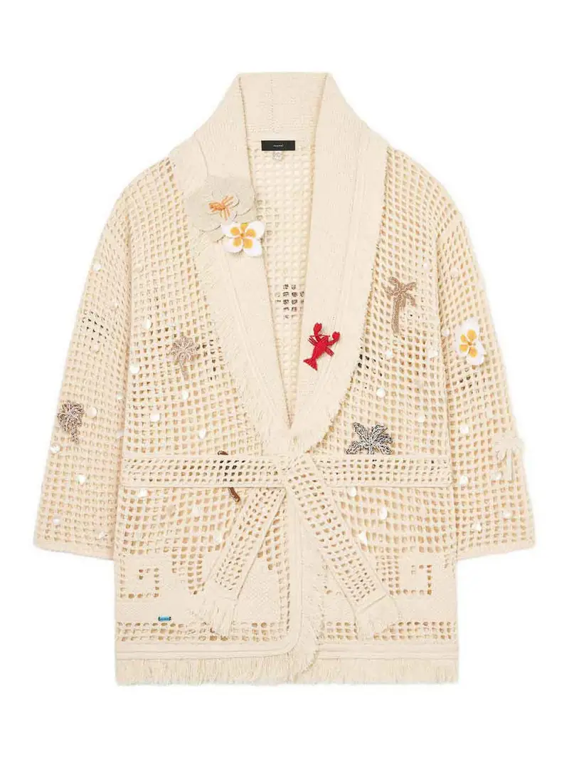 Dove iniziano le onde Cardigan in cotone Beige