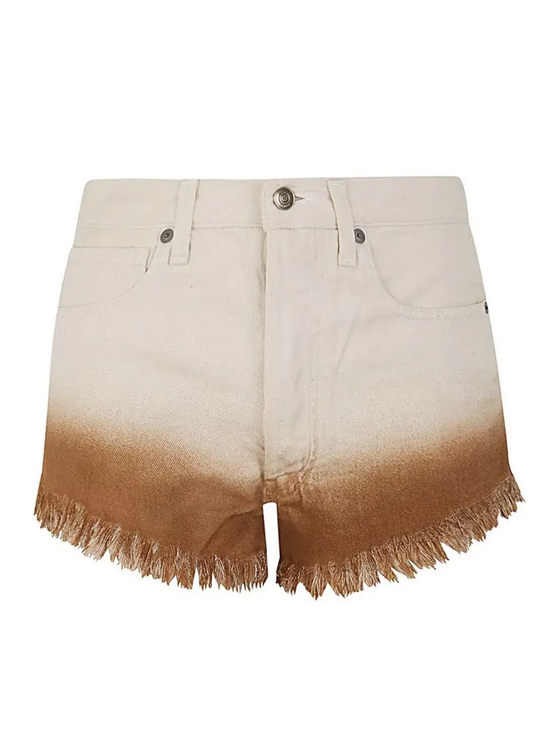 Shorts in denim dai toni accesi Bianco