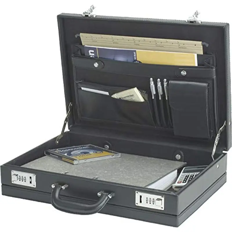 Alassio 92300 - Custodia PONTE attaché, in finta pelle, ca. 44, 5 x 33 x 10 cm, nera, 1, 85 kg miniatura 2