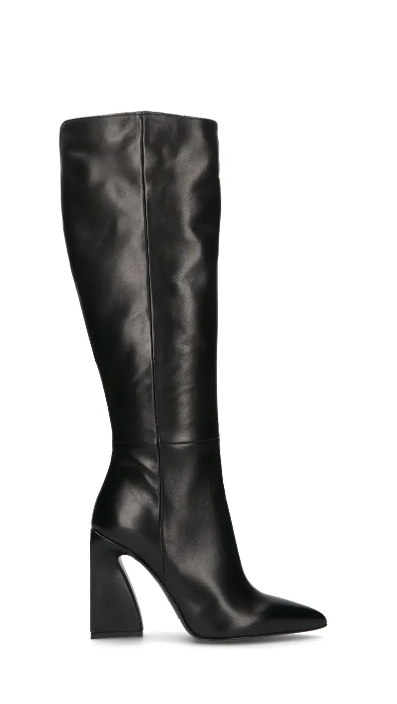 Stivale donna nero in pelle Vario