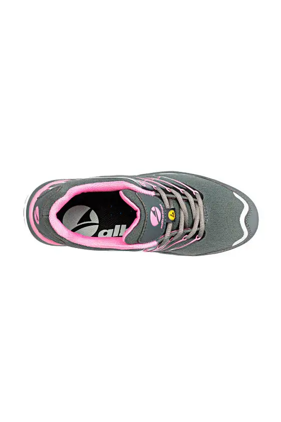 Scarpe antinfortunistiche grigie e rosa S1P ESD HRO SRC Albatros Twist Pink WNS Low [GRIGIO miniatura 5