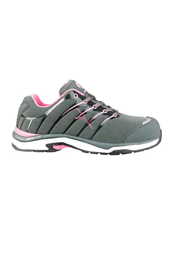 Scarpe antinfortunistiche grigie e rosa S1P ESD HRO SRC Albatros Twist Pink WNS Low [GRIGIO