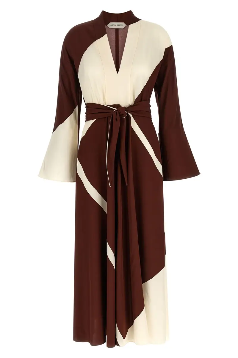 Abito Stampa Piazzata Bordeaux